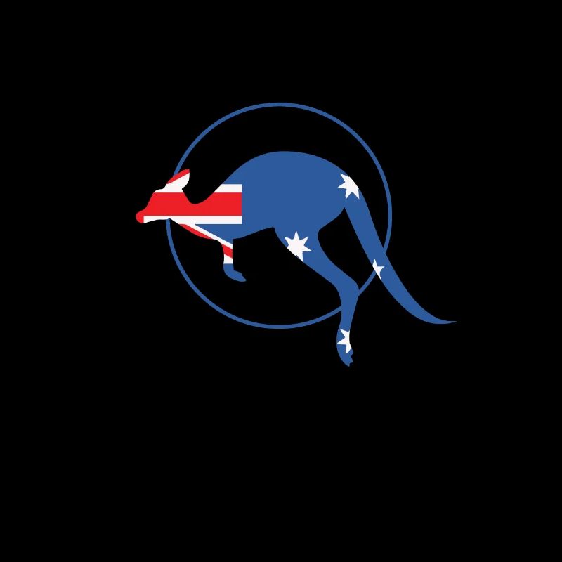 Känguru mit Australischer Flagge Australien