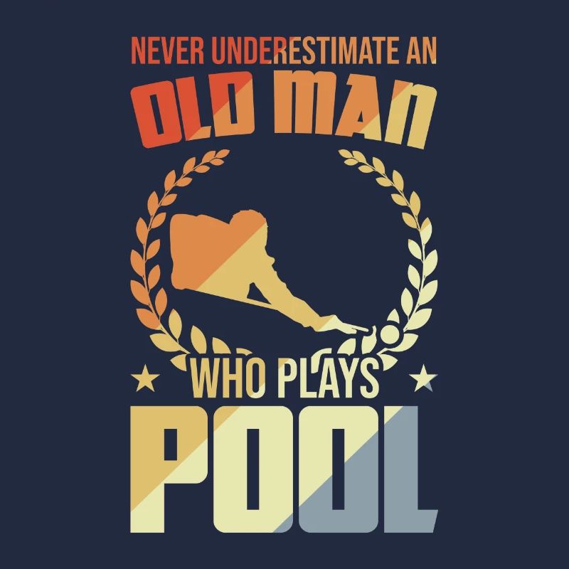 Alten Mann der Poolbillard spielt