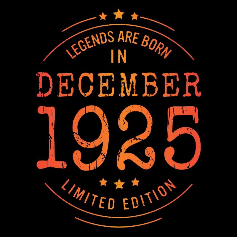 Anniversaire Décembre 1925 Edition Limitée Millésime
