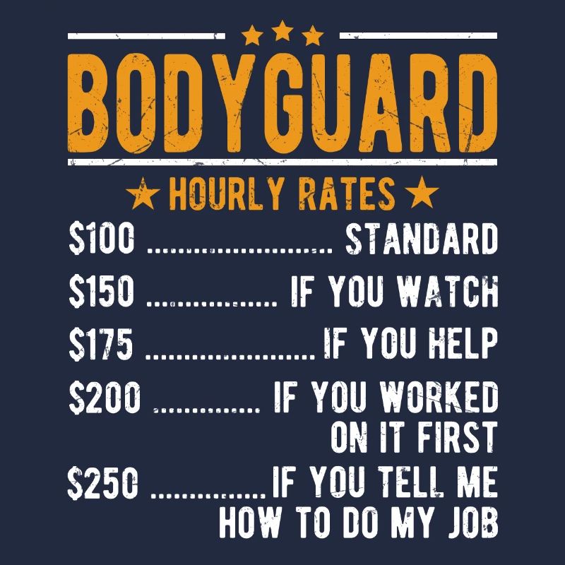 Salaire horaire de garde du corps