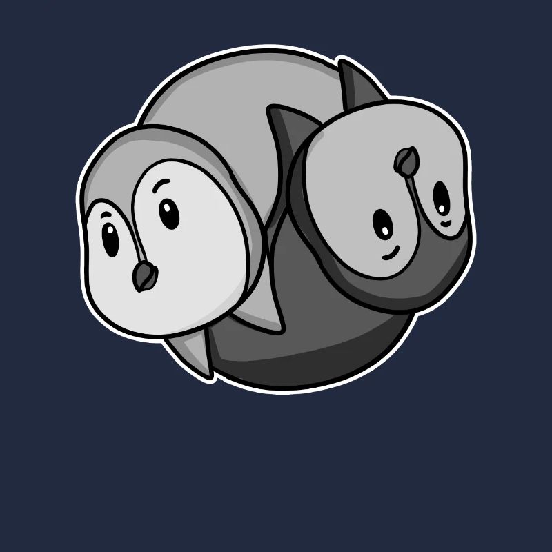 Pinguin Yin Yang Symbol