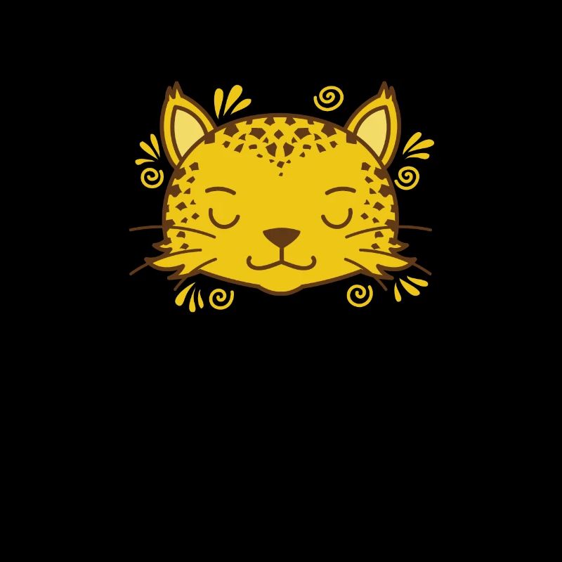 Léopard mignon tête gros chat