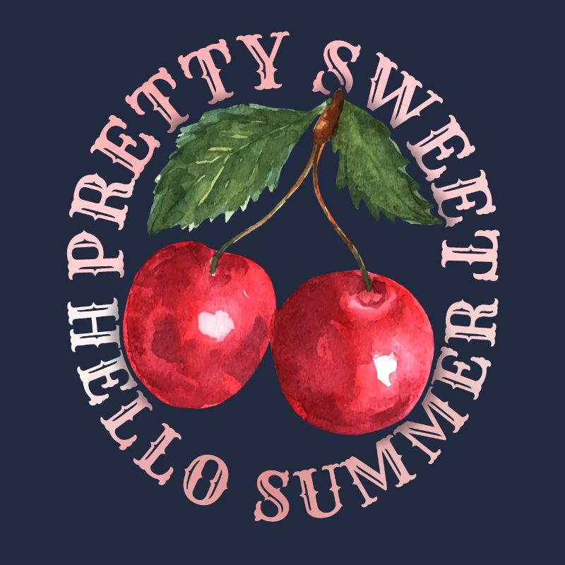 Kirsche, Cherry-Fruit Kirsche-Cherry Sommer-Spruch