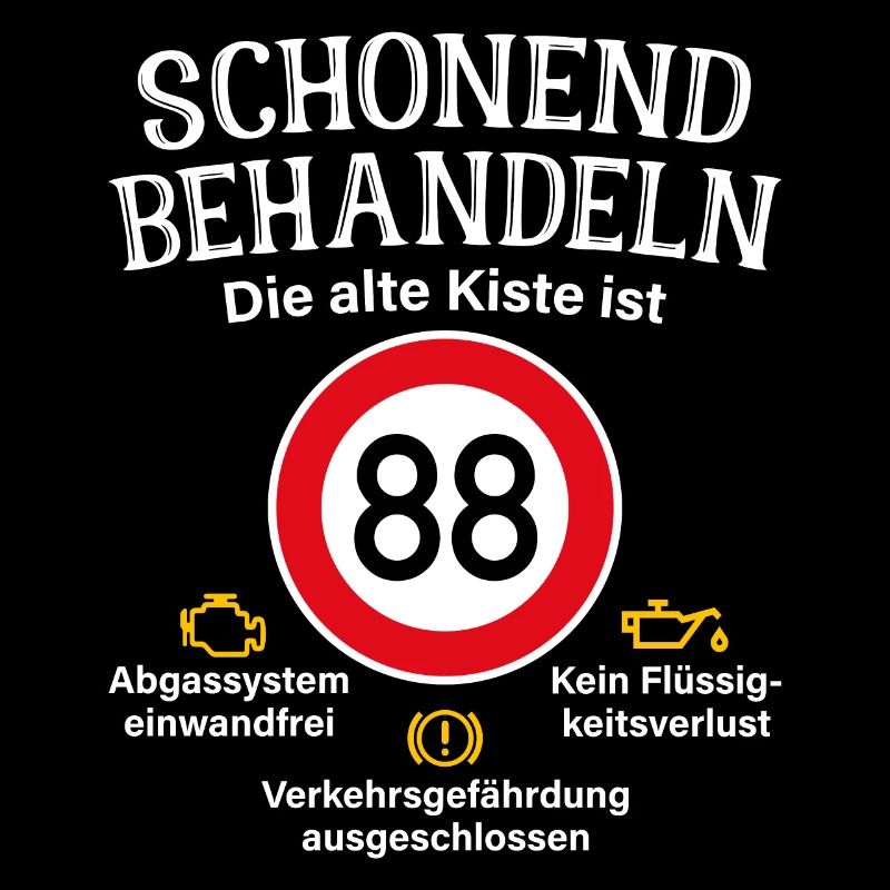 88. Geburtstag Schonend Behandeln 88 Alte Kiste 88