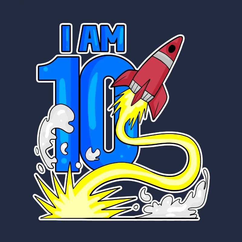 10 Birthday Boy Astronaut Rocket - Dix ans
