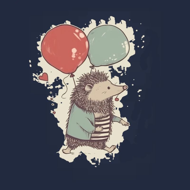 Hérissons avec ballons