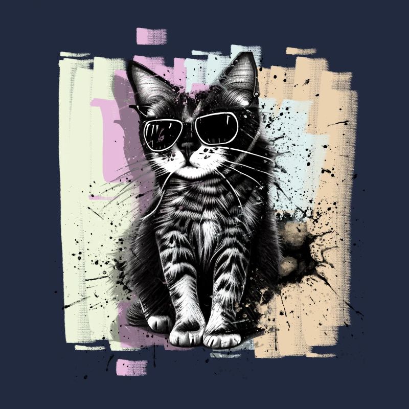 Chat avec des lunettes de soleil