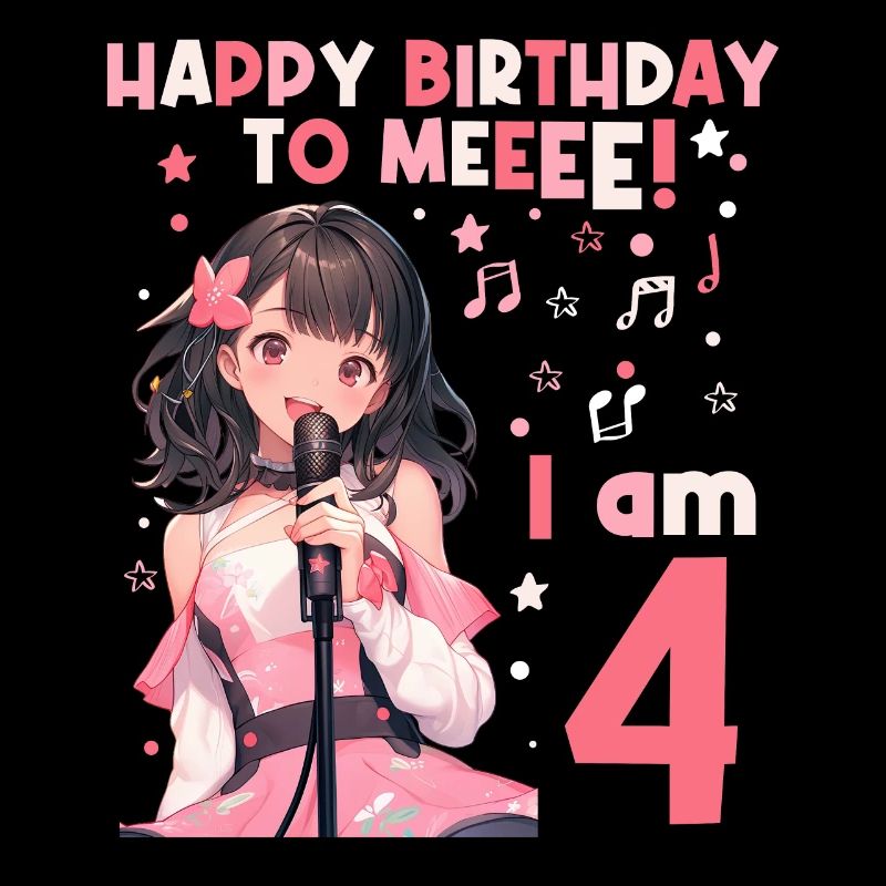 Anime Mandga K-Pop KPop Mädchen 4. Geburtstag