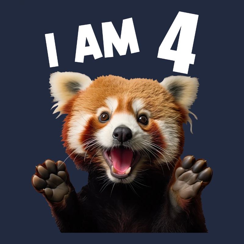 4 ans 4 ans de 4e anniversaire du petit panda panda roux