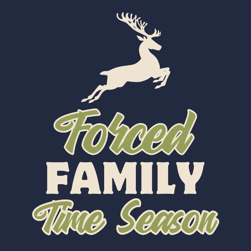 Ironischer Weihnachts-Spruch, springender Hirsch