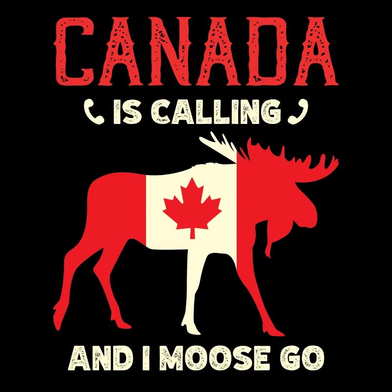 Canada Moose Canadian Flag Maple Leaf