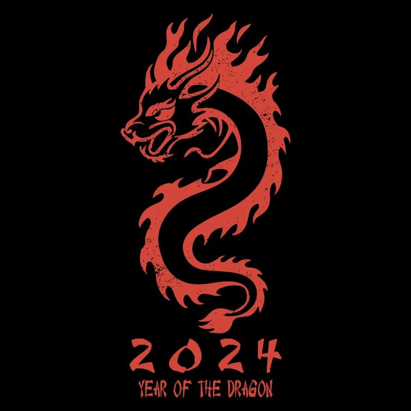 2024 Jahr des Drachen Silvester Geschenkidee