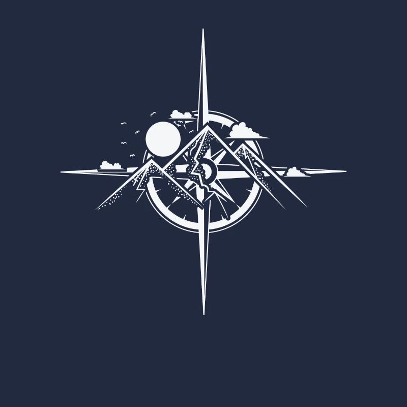 Mountains, Compass, Hiking, Hobby