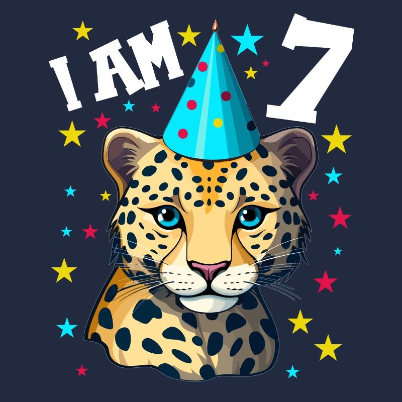 Ich bin 7 Jahre alt Leoparde Leopard 7. Geburtstag