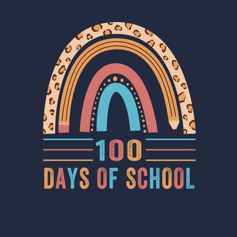 Rétro 100 jours d’école arc-en-ciel