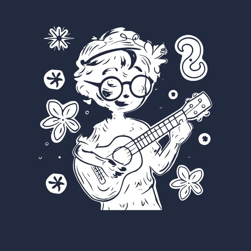Ukulele Child Drawing