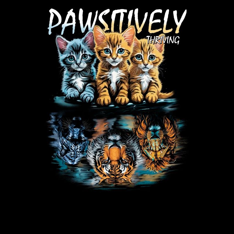 Cats Reflection Motivational Mindset - Cats for