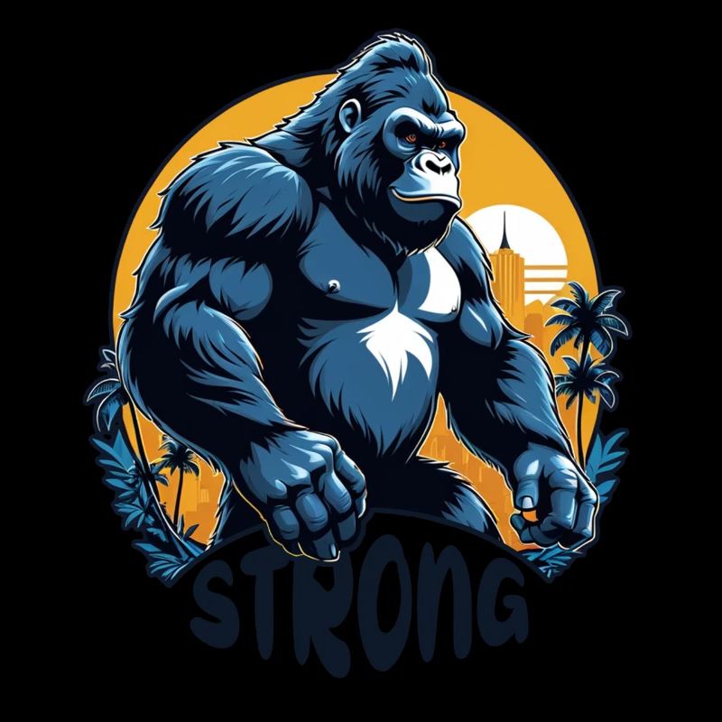 Gorilla mit Goldkette