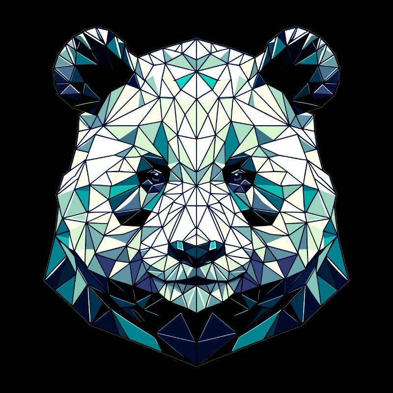Panda dans la représentation polygonale