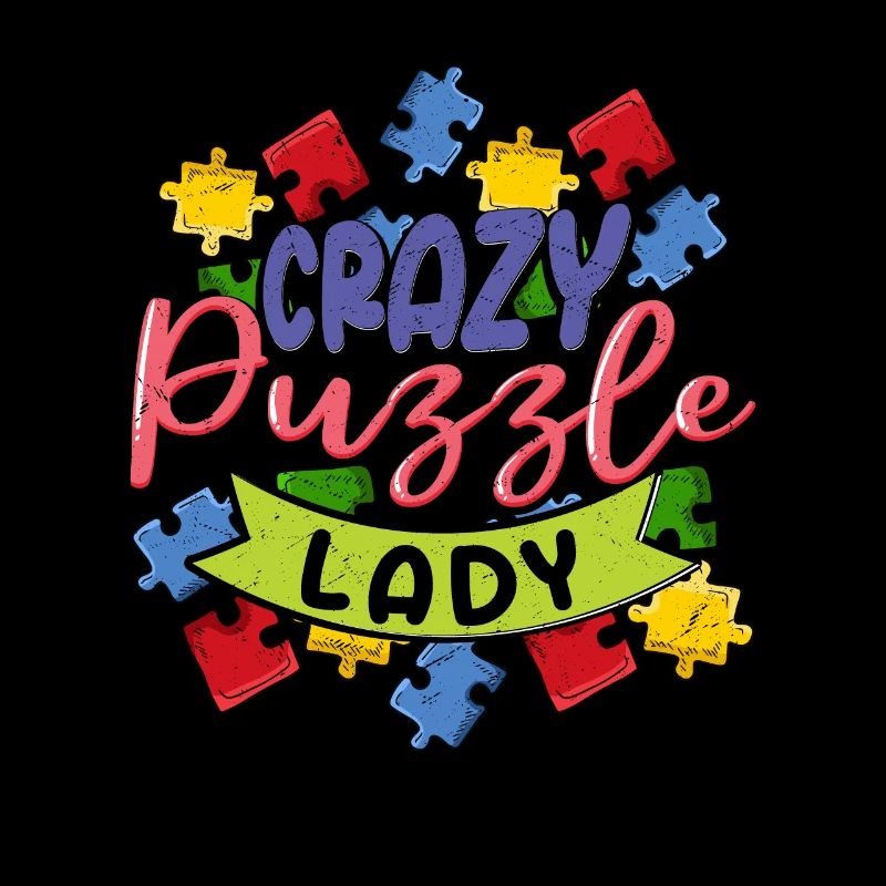 Crazy Puzzle Lady Jigsaw Puzzle Piece