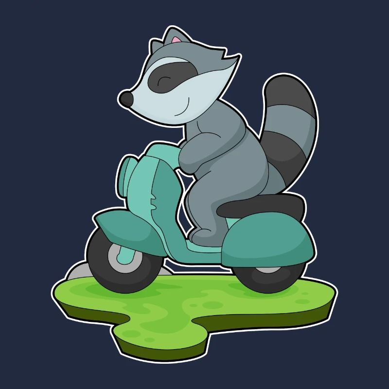 Waschbär Motorroller
