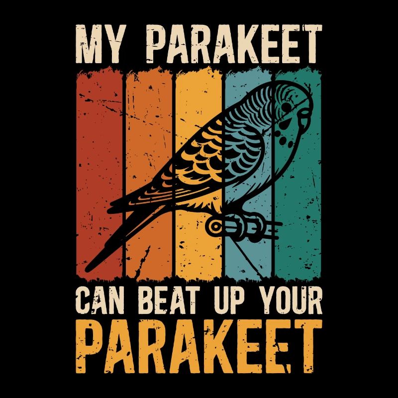 Budgie My Parakeet Can Retro Ornamental Bird Lover