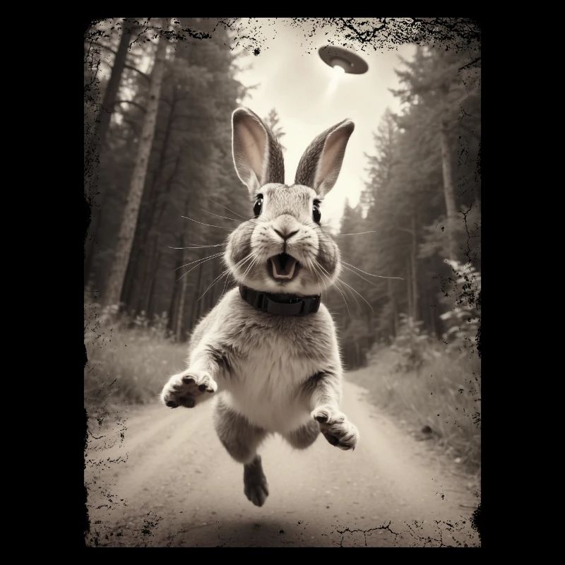 Lapin Drôle Selfie Vaisseau spatial extraterrestre