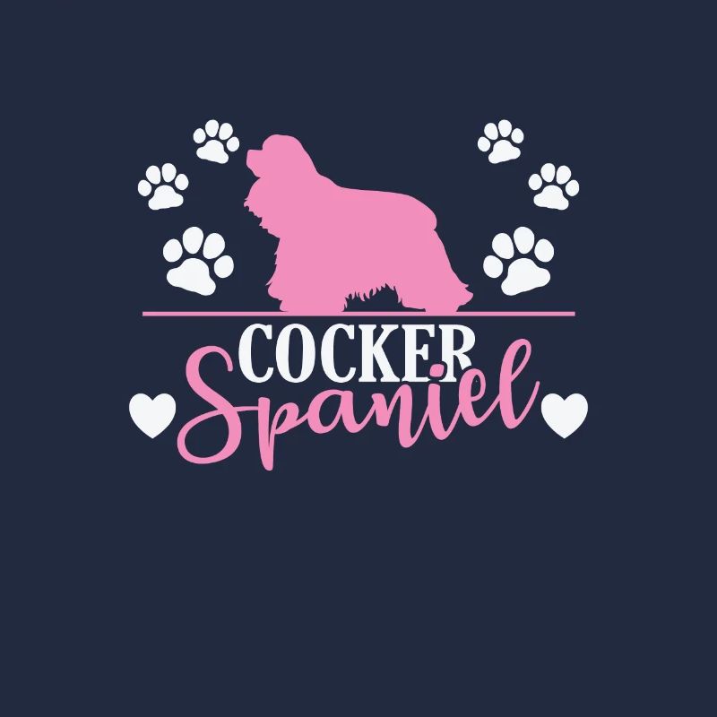Cocker Spaniel avec empreinte de patte