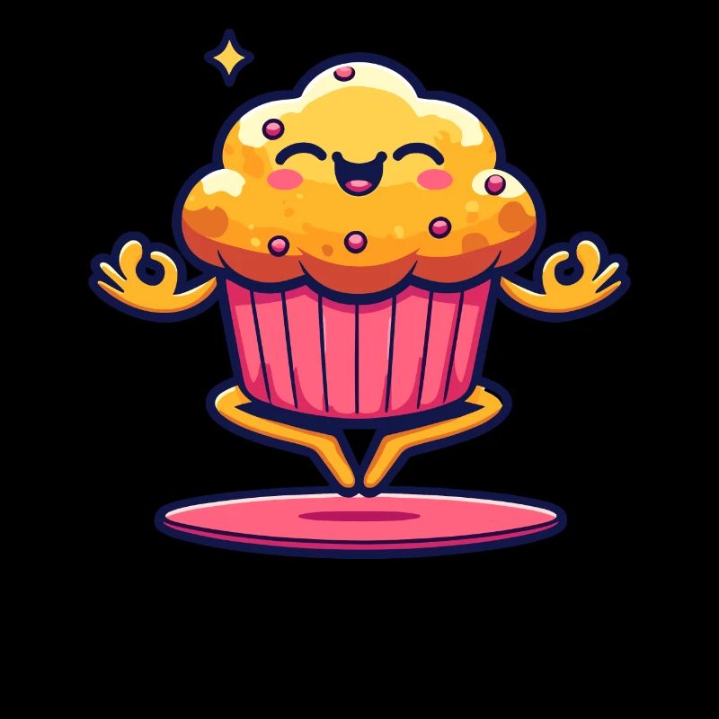 Süßer Cupcake Mit Smiley-Gesicht