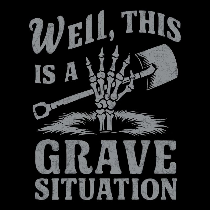 Skeleton Cemetery Pun Funny Saying