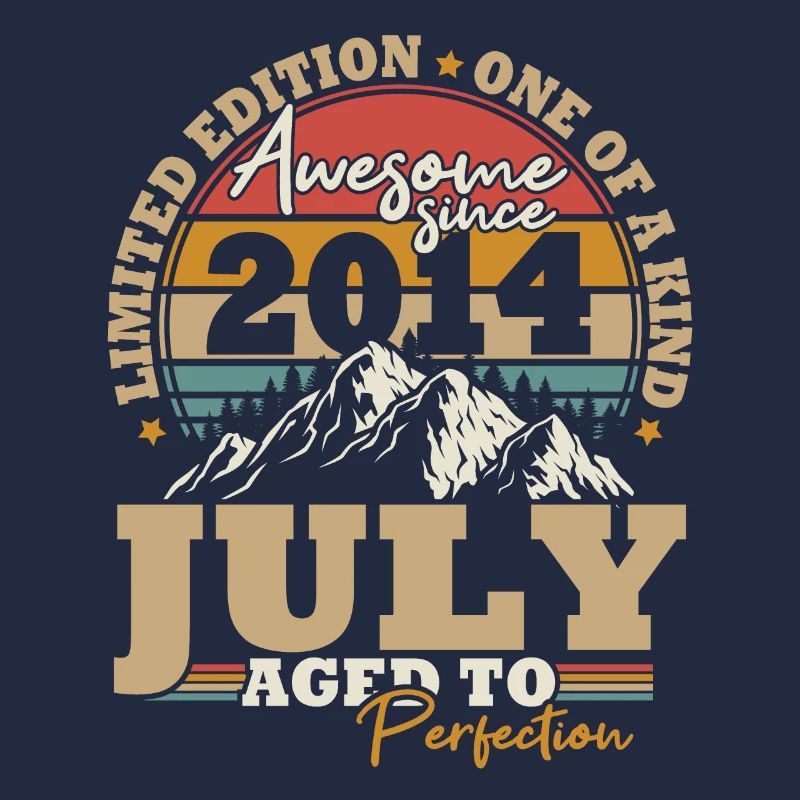 Juli 2014 Vintage Retro Geburtstagsgeschenk