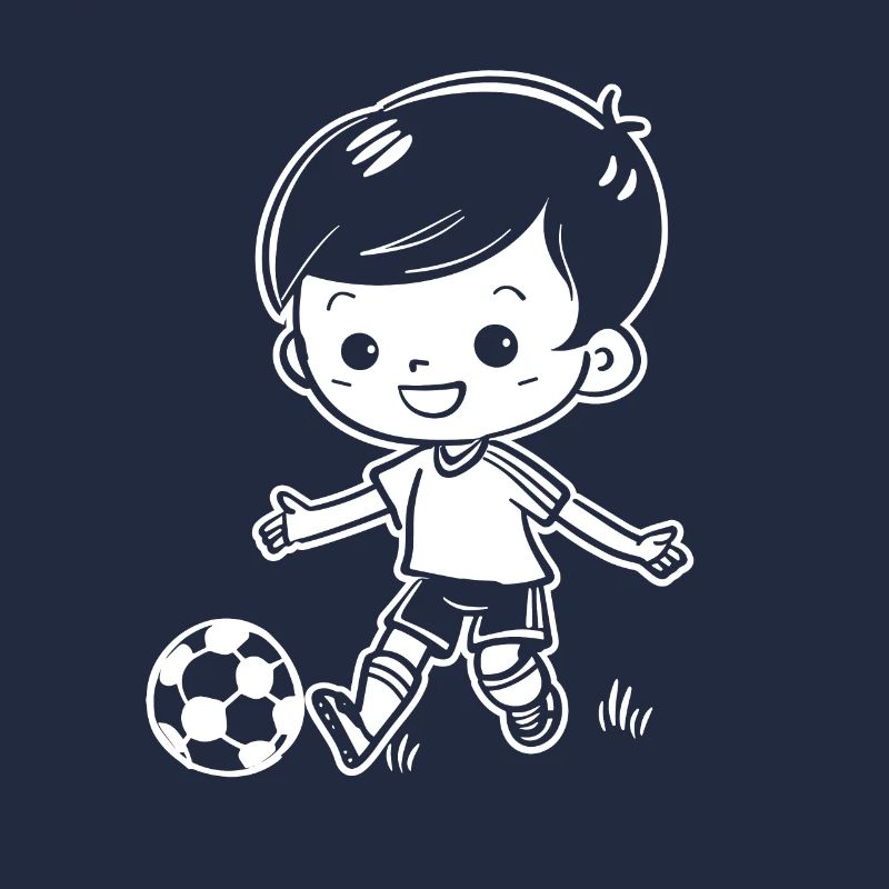 Soccer Boy Drawing