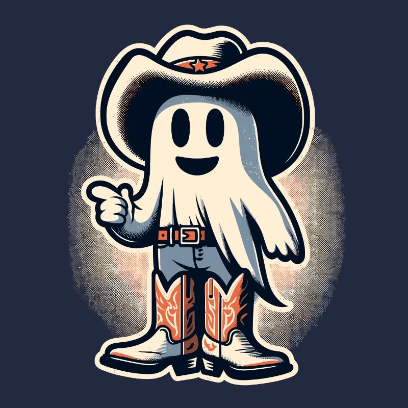 Funny Cowboy Ghost Hunter Halloween Ghost