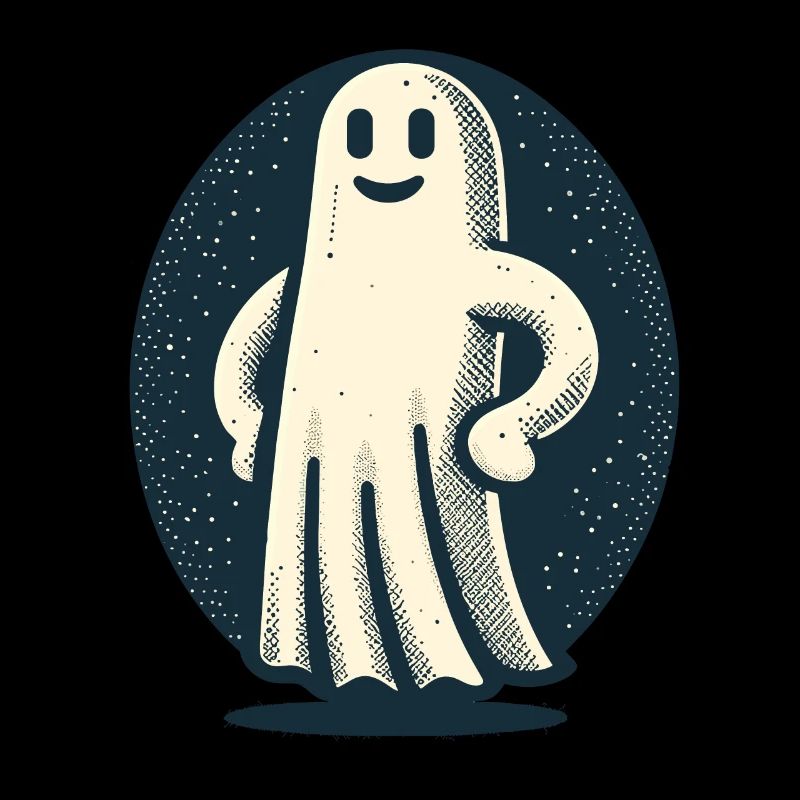 Lustiger Vintage Geist Retro Kunst Stil