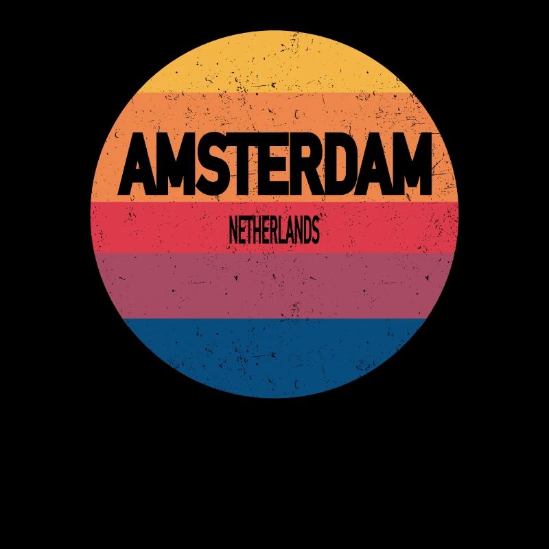 Amsterdam Retro Sunset Souvenir Niederlande