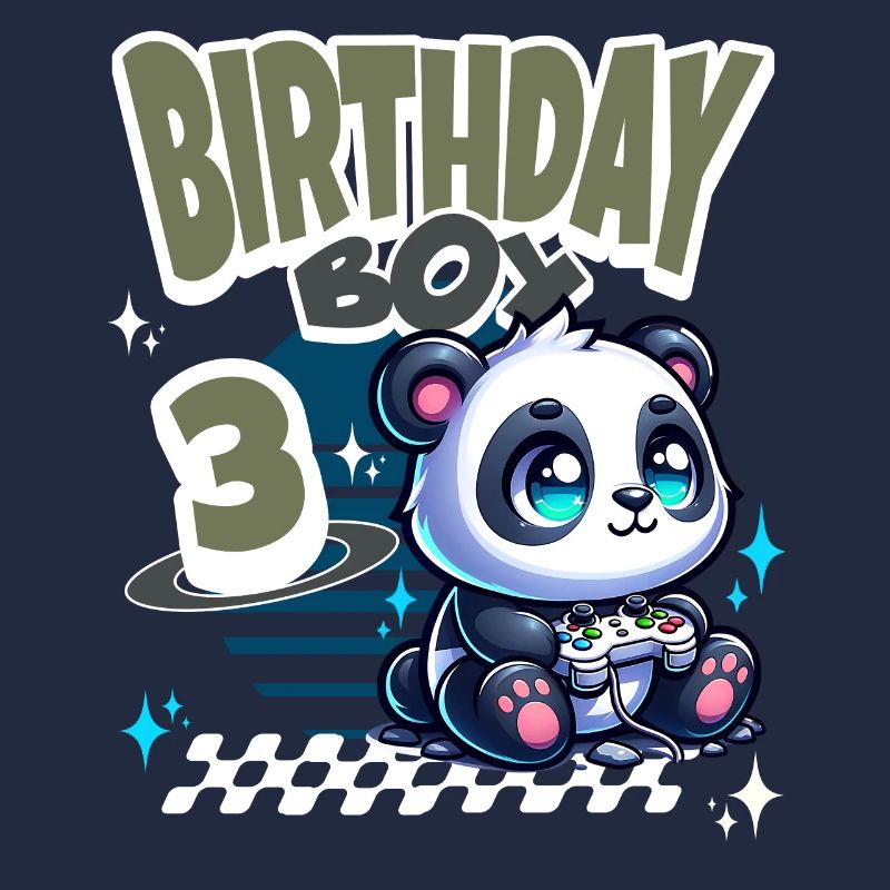 3. Geburtstag Kindergeburtstag Gaming Panda