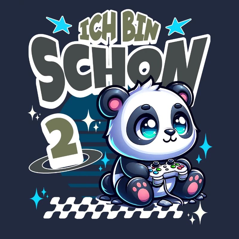2. Geburtstag Kindergeburtstag Gaming Panda