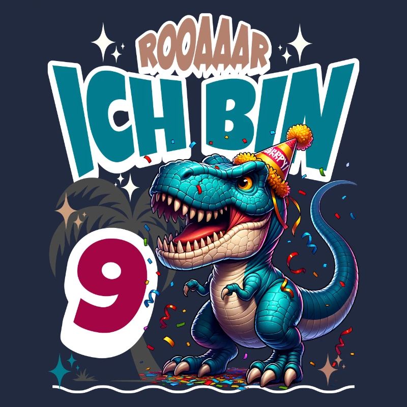 T Rex Dinosaurier 9. Geburtstag Kindergeburtstag