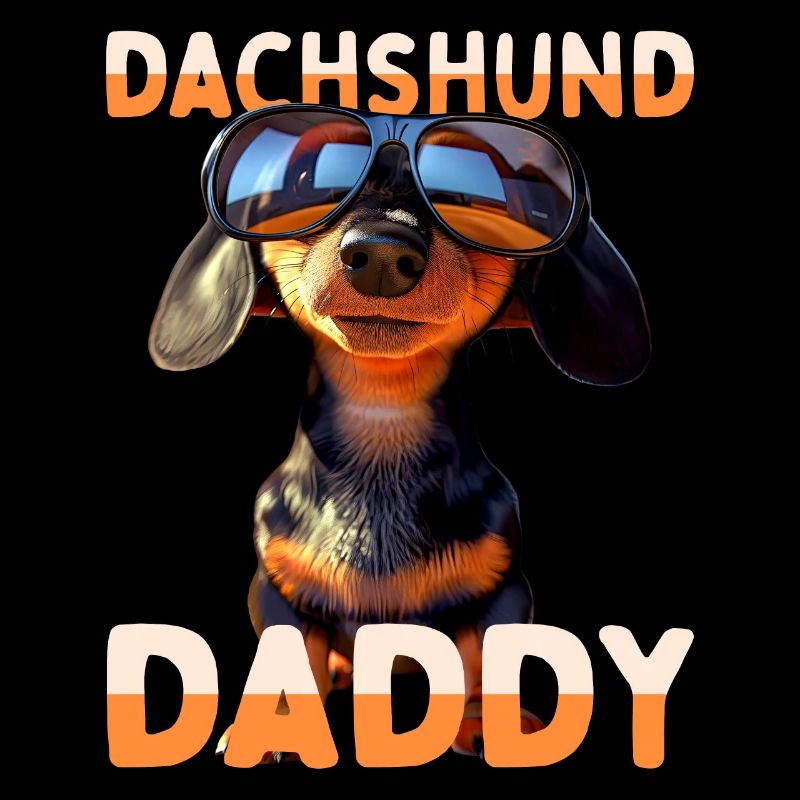 Dachshund Daddy Dackel Dad Wiener Papa Vatertag