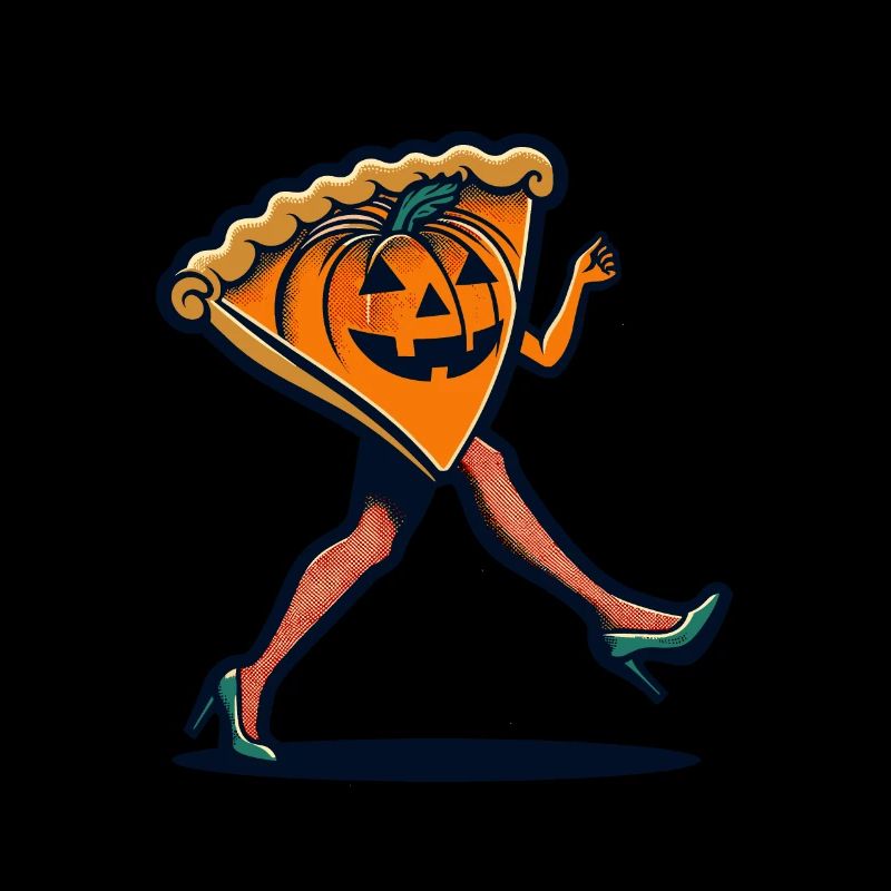 Funny Pumpkin Pie Ghoul Halloween Design