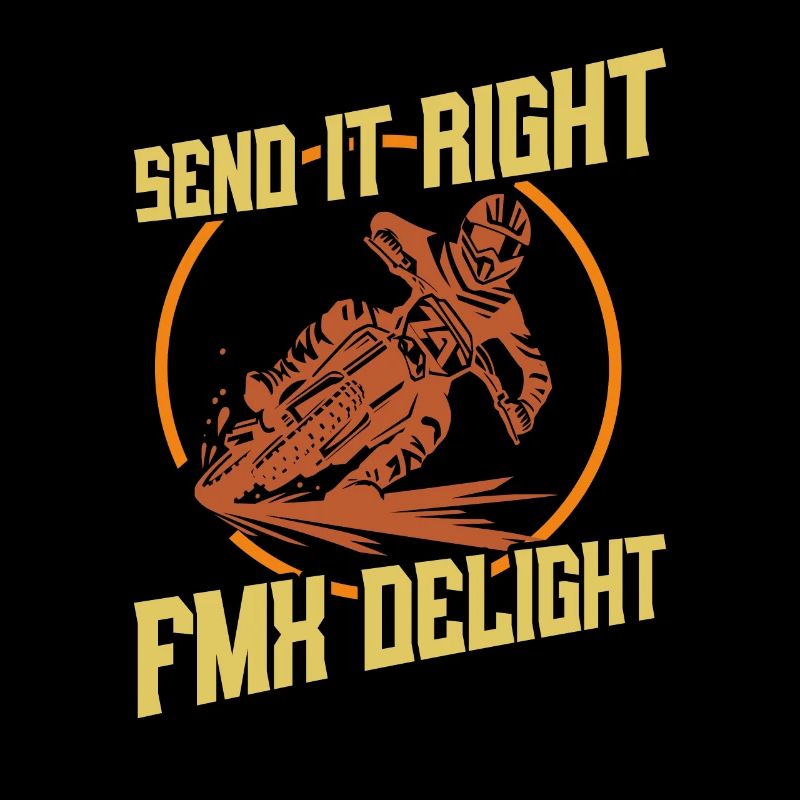 Dirt Biker Riding Send It Right FMX Delight