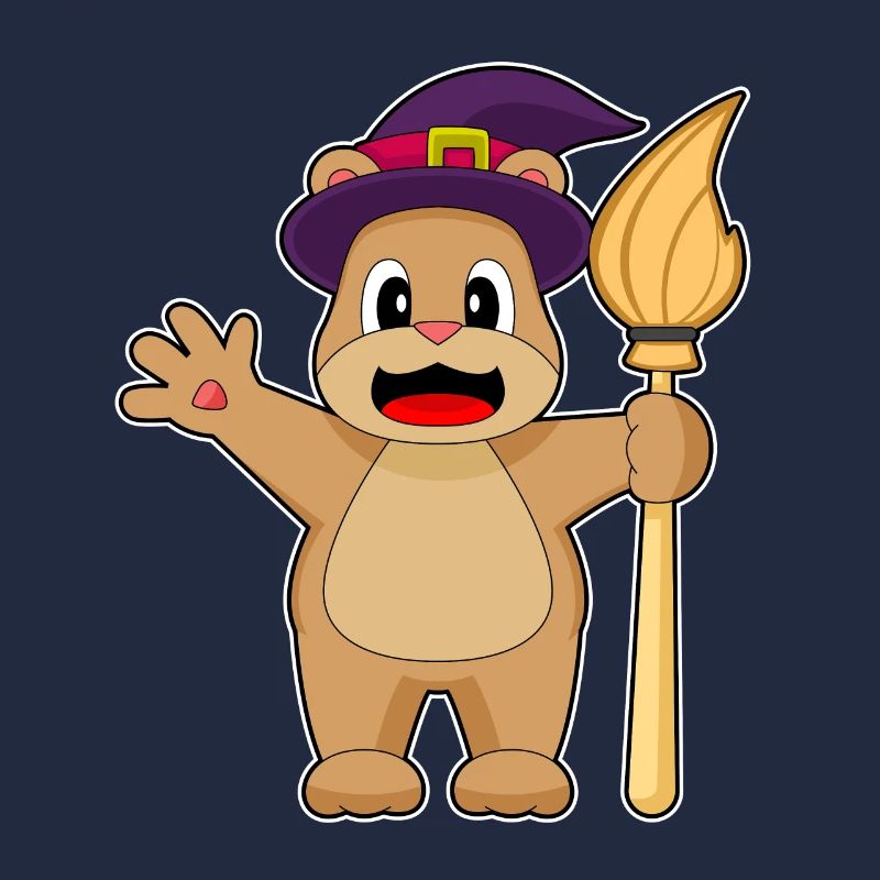 Bear Witch Broom