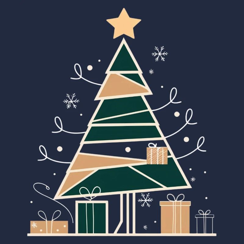 Minimalist Christmas – Christmas Tree in Geometry