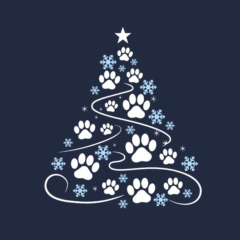 Noël arbre de Noël patte patte impression