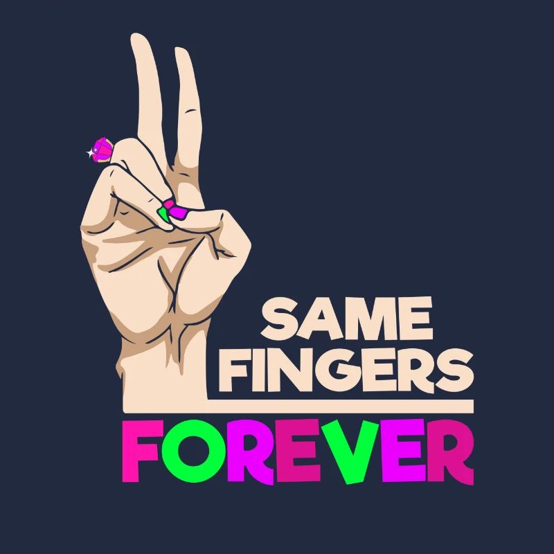 Same Fingers Forever Statement für Freundschaft