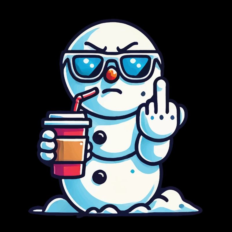 Bonhomme de neige cool avec déclaration