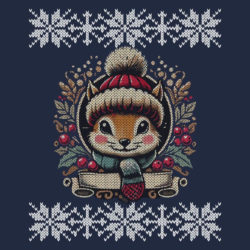 Winterliche Eichhörnchen Illustration