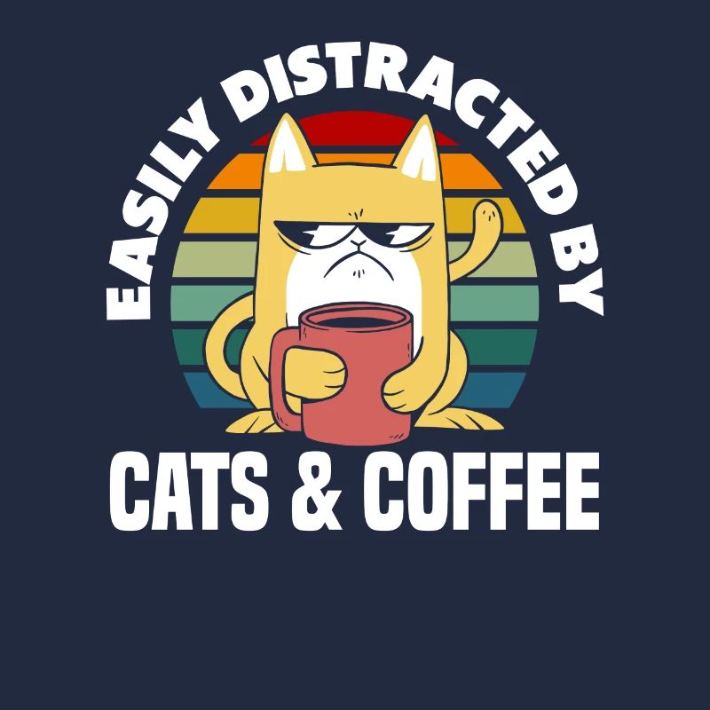 Chats et amateurs de café : simplement distraits
