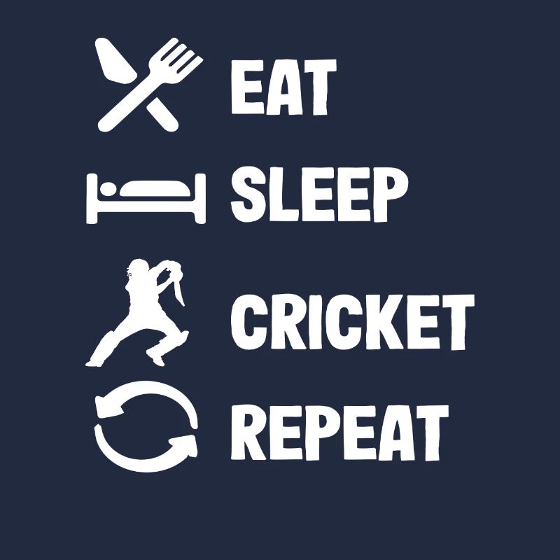 Eat Sleep Cricket Player Repeat