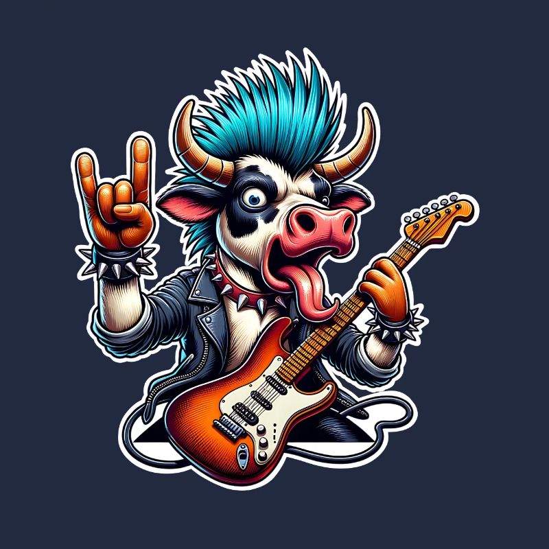 Kuh Guitariste de Rock and Roll